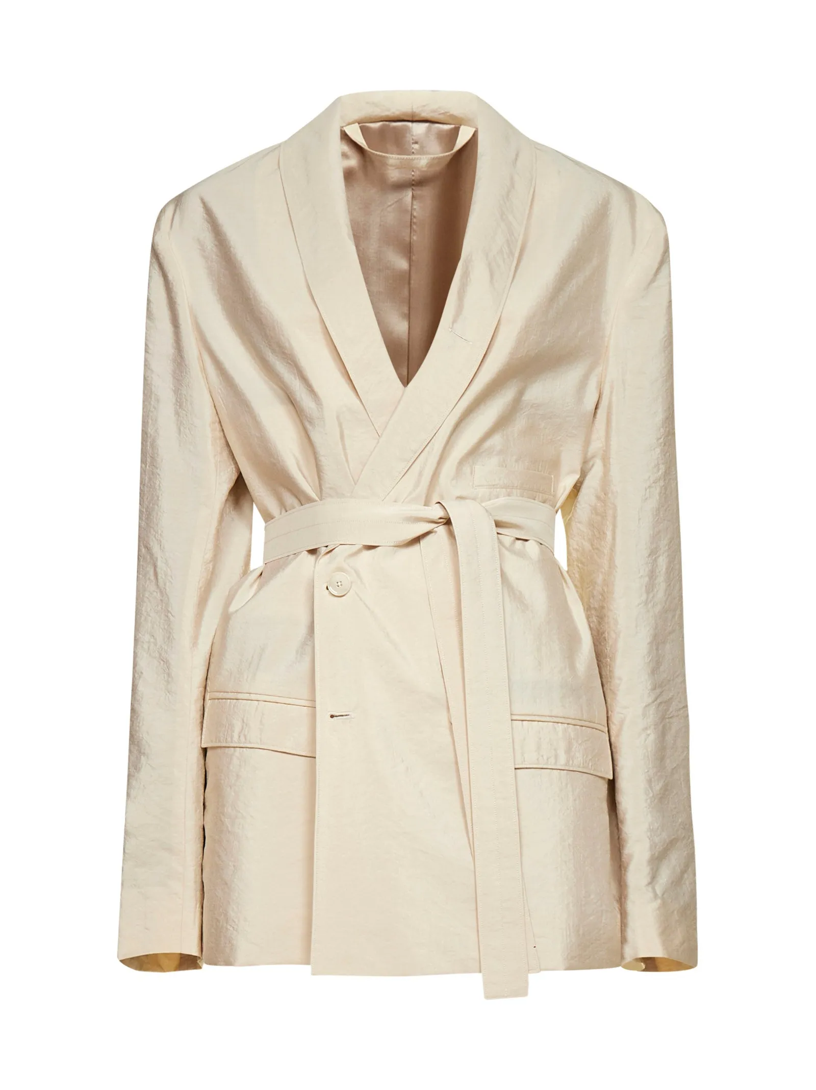 Lemaire Tie-Waist Doube-Breasted Jacket