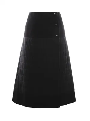 Loewe Button Detailed Padded Midi Skirt