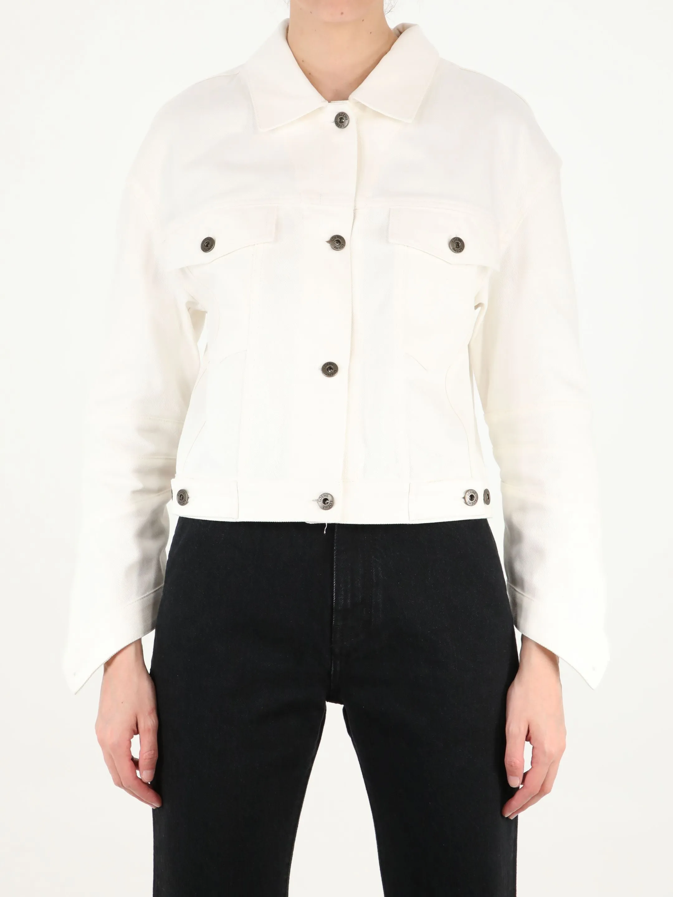 Loewe Button-Up Twisted Denim Jacket