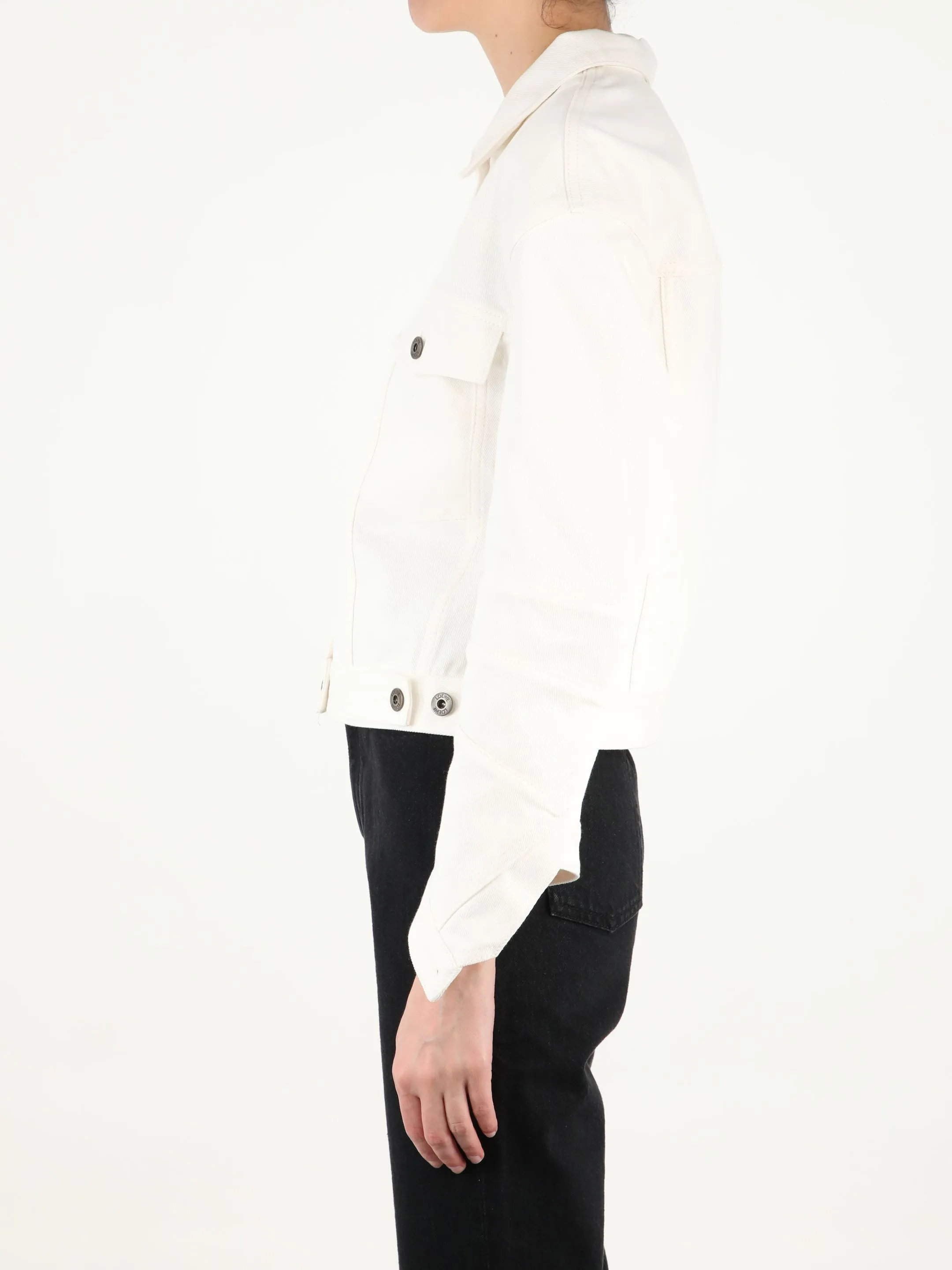 Loewe Button-Up Twisted Denim Jacket
