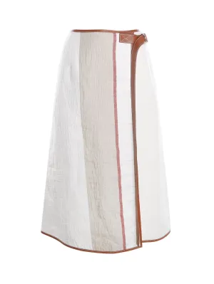 Loewe Logo Debossed Wrap Midi Skirt