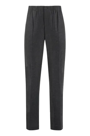 Loro Piana Elastic Waist Straight Leg Trousers