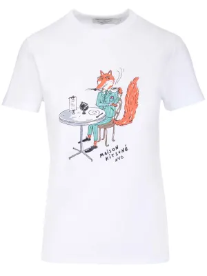 Maison Kitsun Oly Coffee Fox Classic T-Shirt