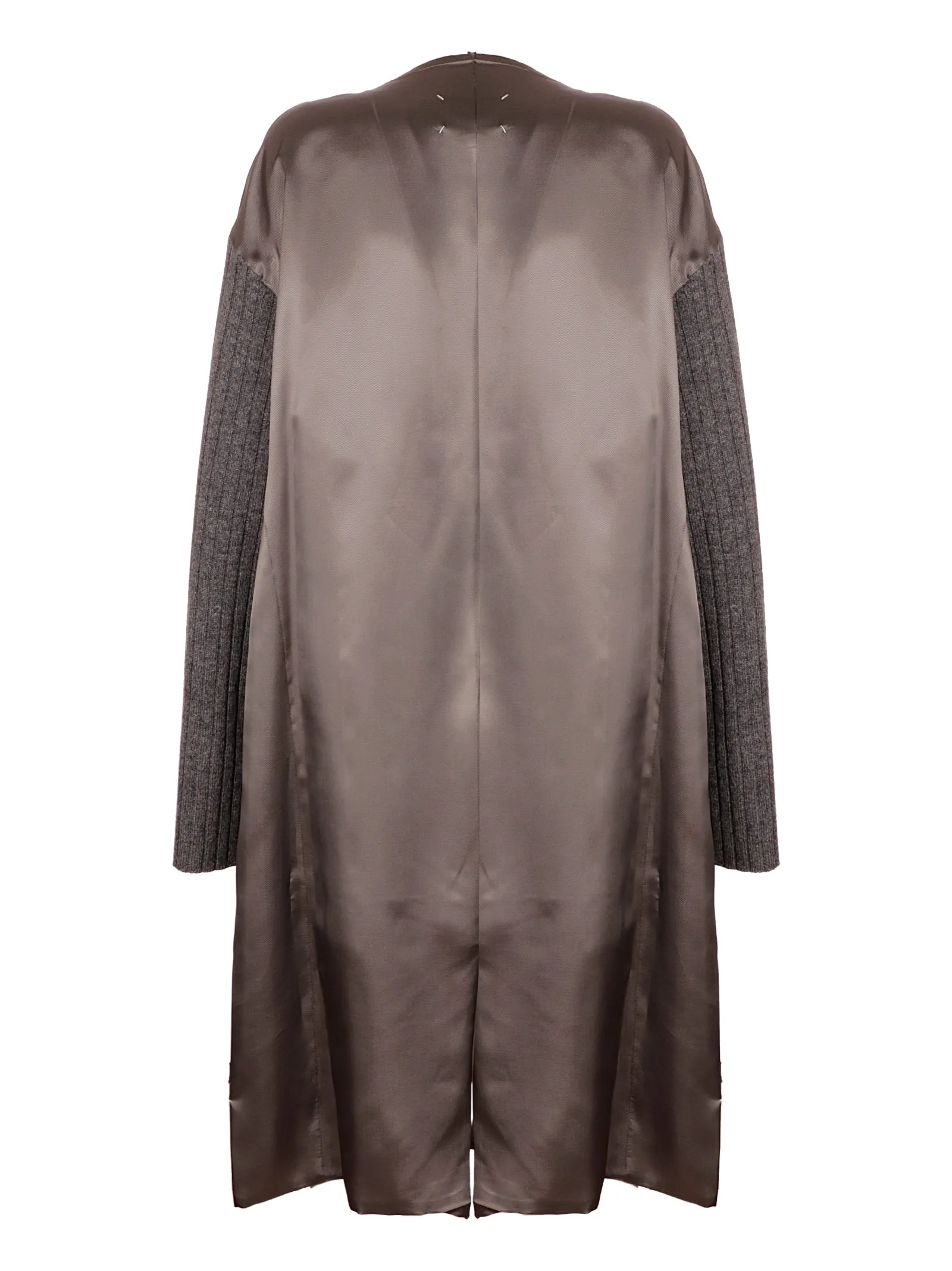 Maison Margiela Satin Contrasting-Sleeved Dress