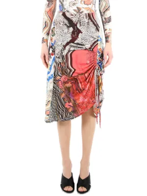 Marine Serre All-Over Motif Printed Midi Skirt