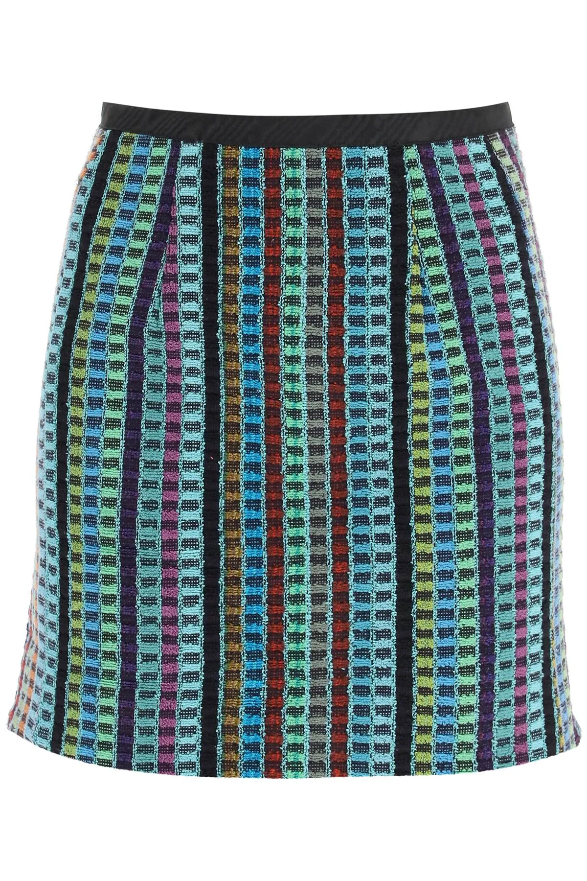 Marine Serre Color Blocked Wrapped Mini Skirt