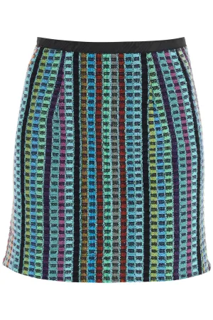 Marine Serre Color Blocked Wrapped Mini Skirt