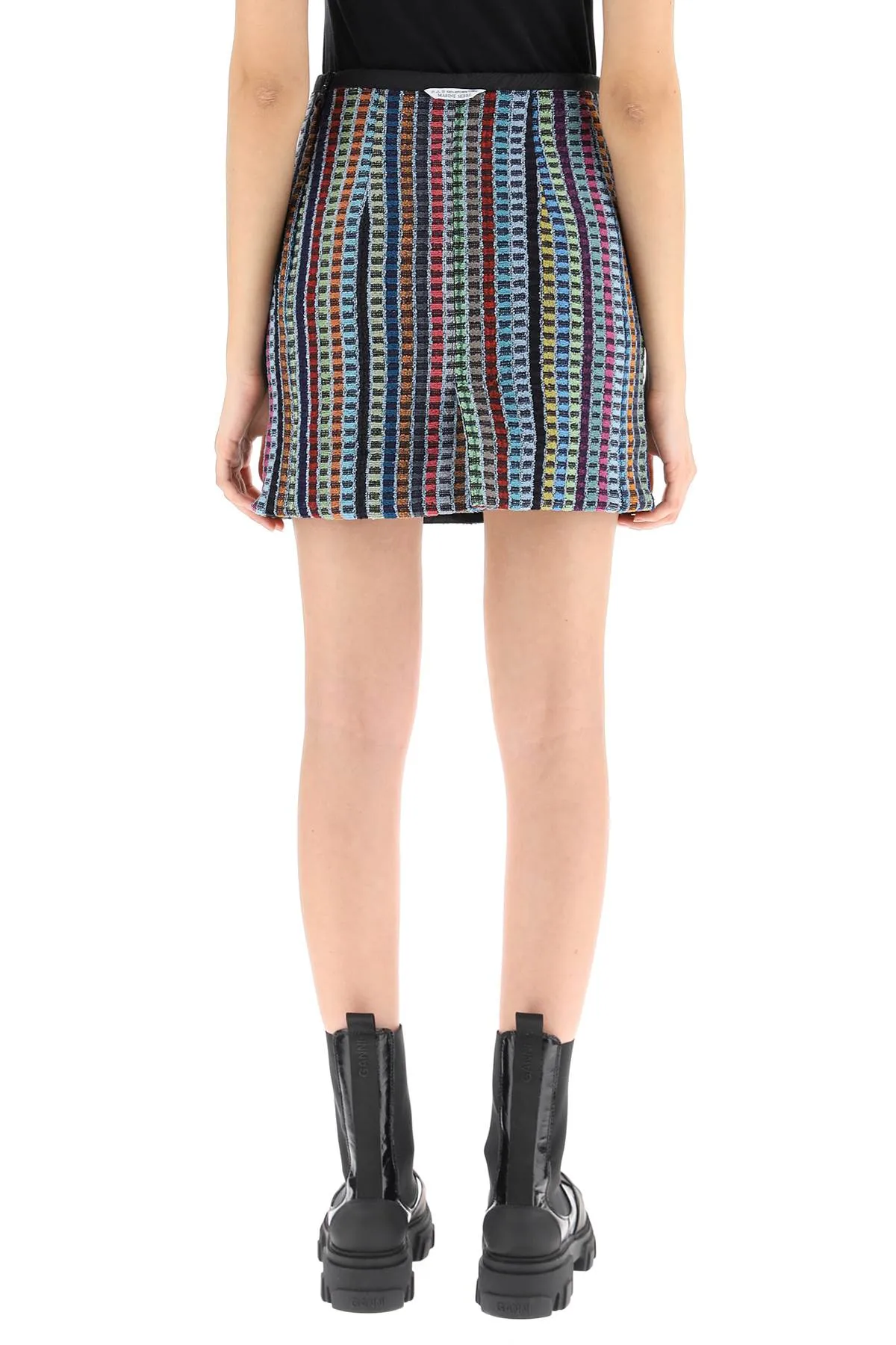 Marine Serre Color Blocked Wrapped Mini Skirt