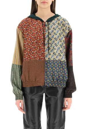 Marine Serre Patchwork Drawstring Jacket