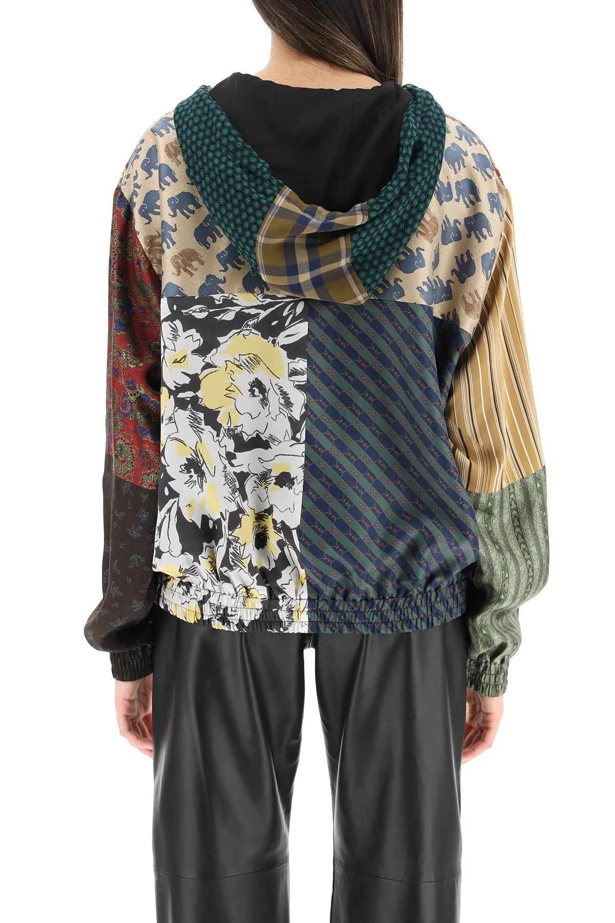 Marine Serre Patchwork Drawstring Jacket