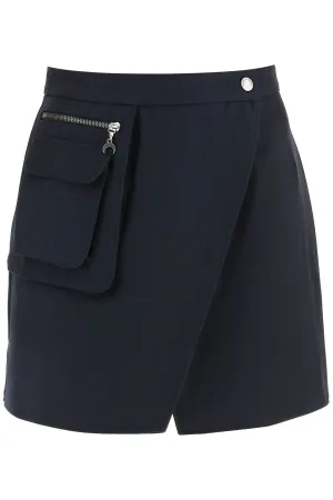 Marine Serre Pocket Detailed Wrap Mini Skirt
