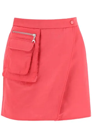 Marine Serre Pocket Embellished Wrap Mini Skirt
