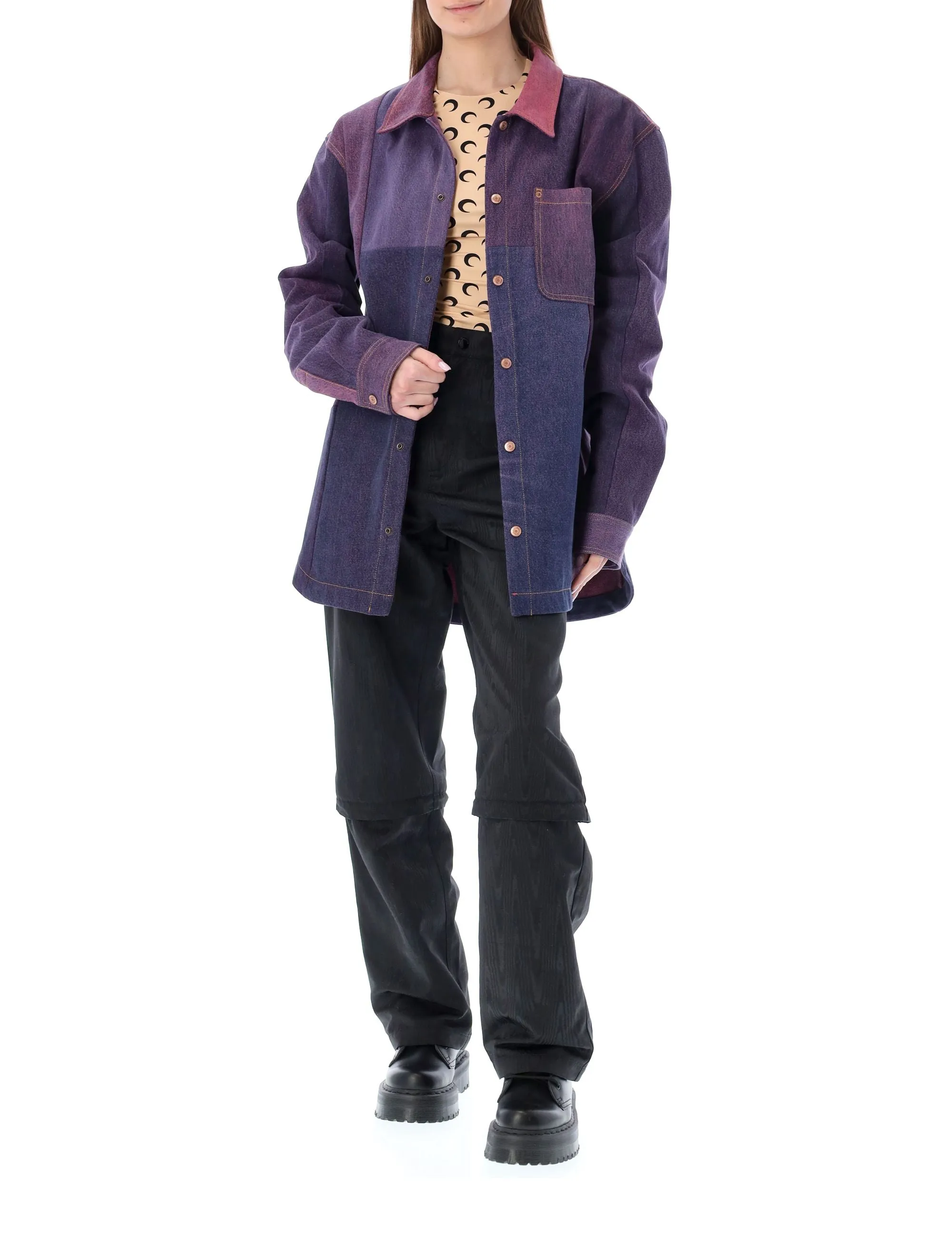 Marine Serre Tie Dyed Buttoned Jacket