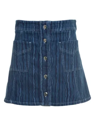 Marni A-Line Buttoned Mini Skirt