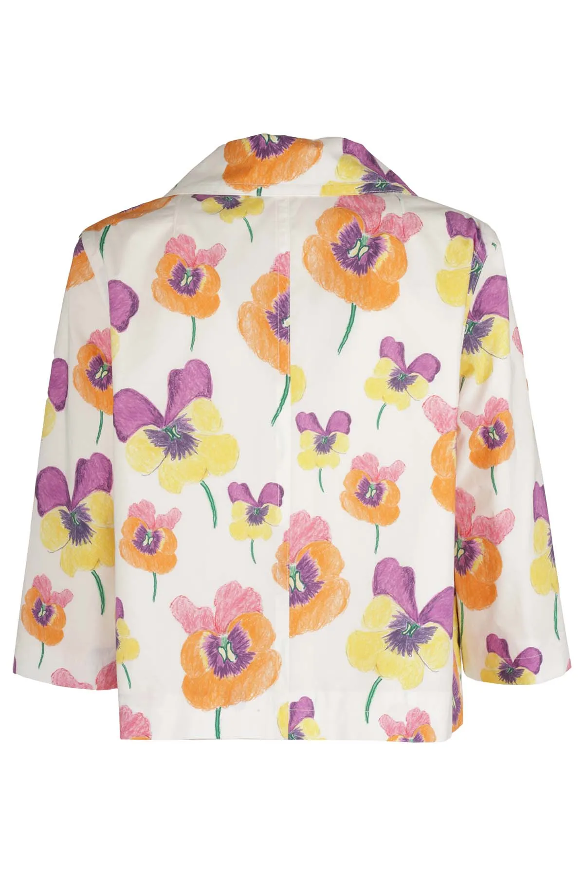 Marni Allover Floral Printed Three-Quarter Sleeved Jacket