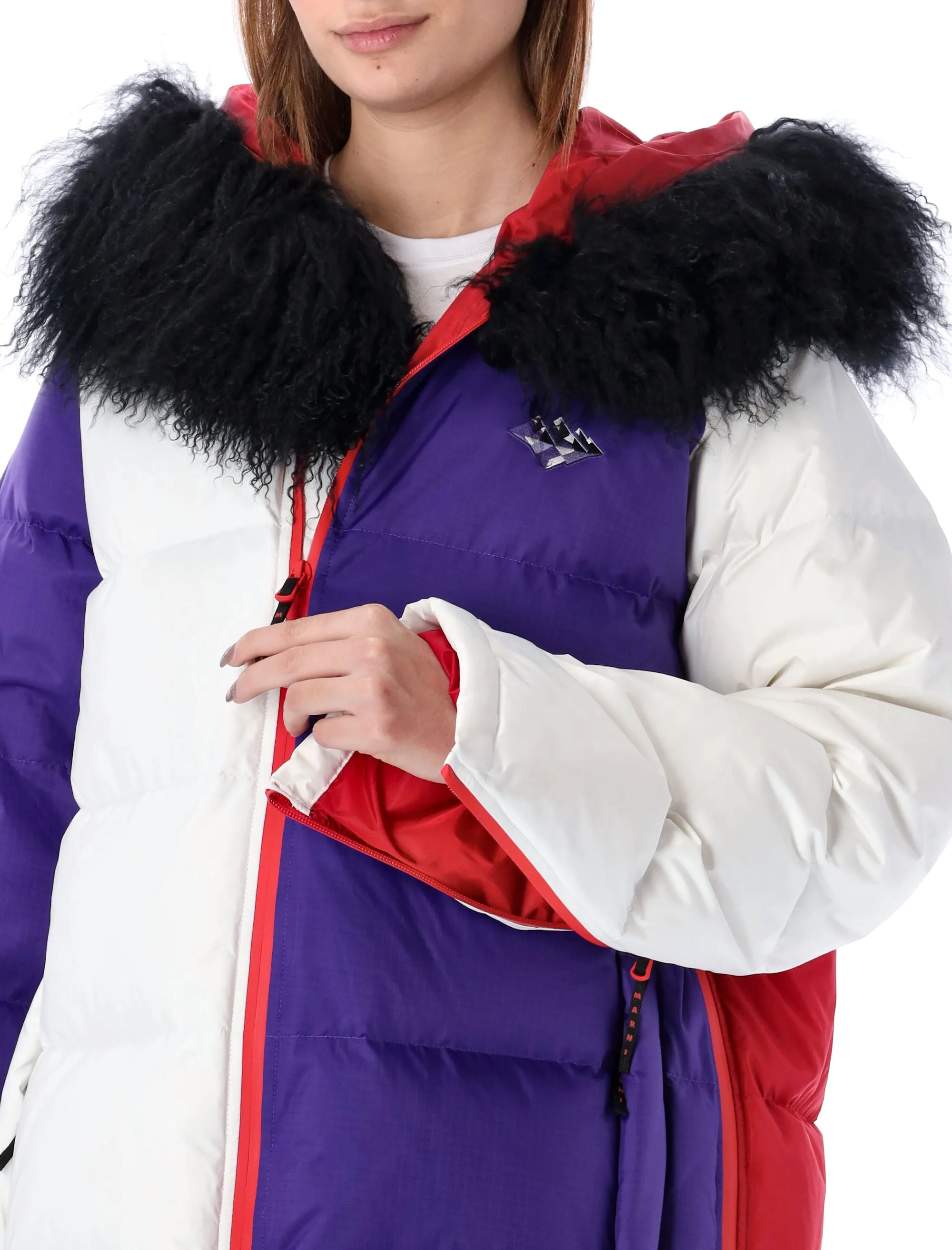 Marni Faux-Fur Trimmed Hooded Padded Jacket