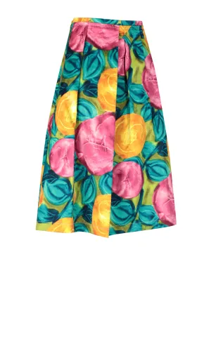 Marni Floral Print Pleat Detailed Skirt