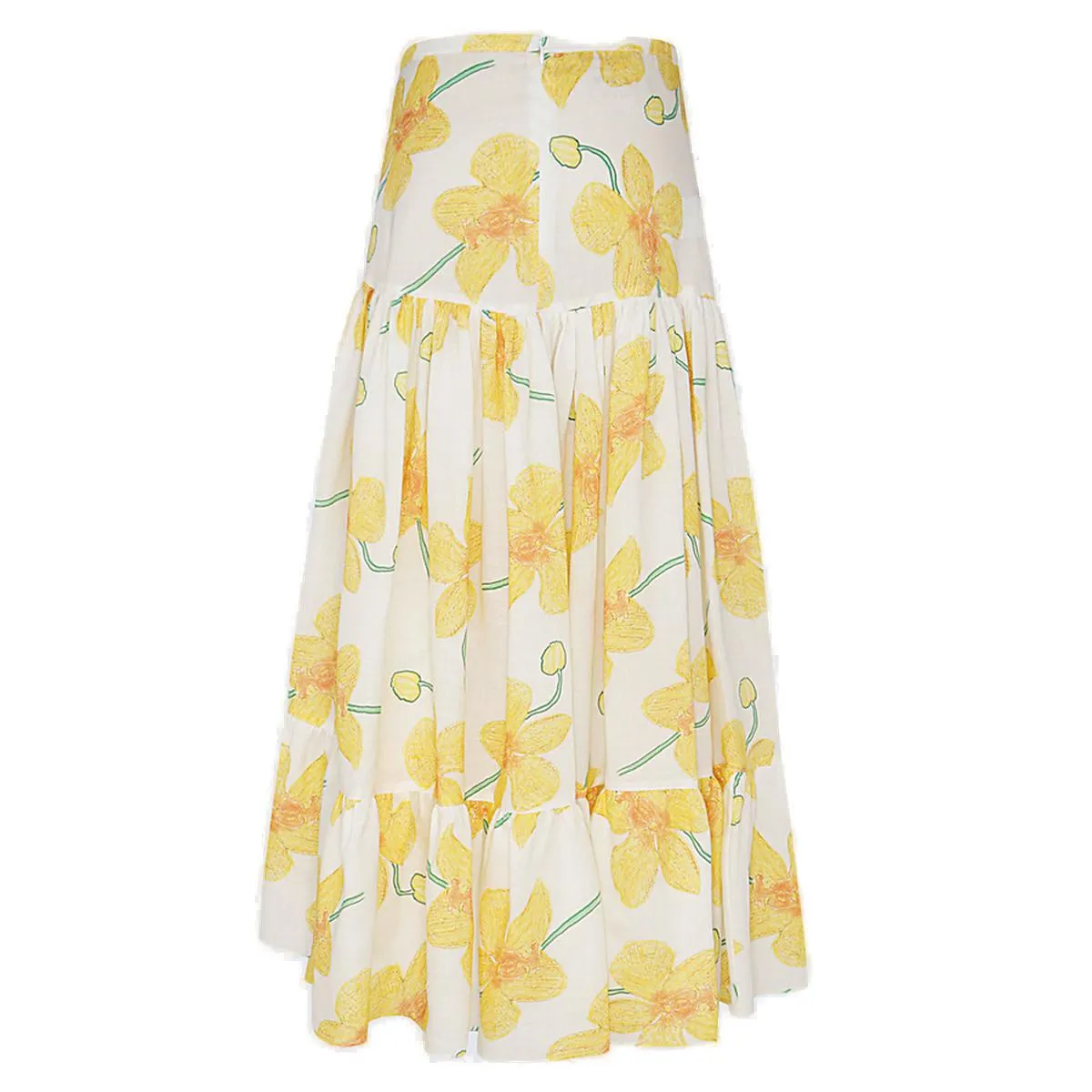 Marni Floral Printed Asymmetrical Midi Skirt