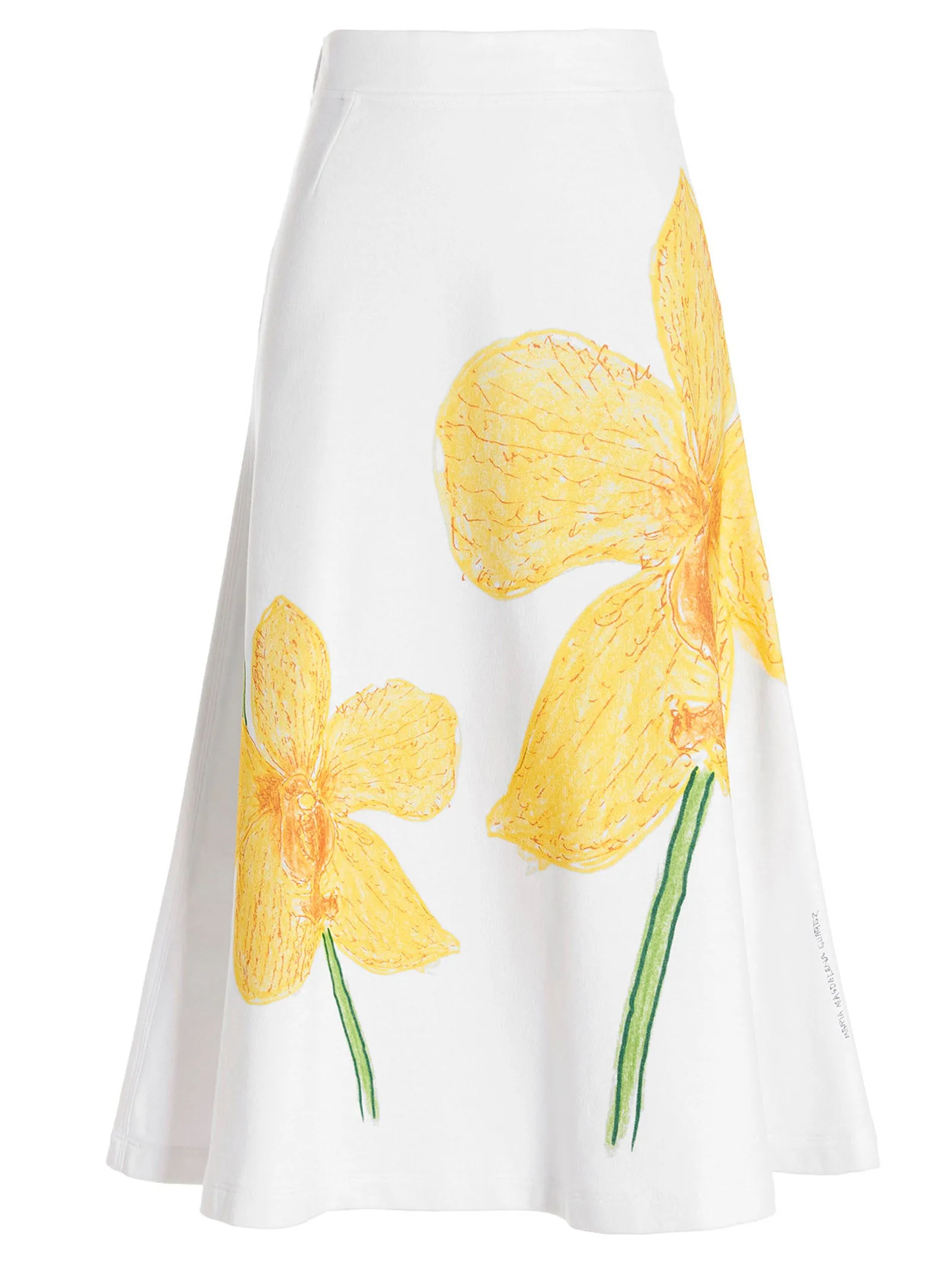 Marni Floral-Printed High Waist Midi Skirt