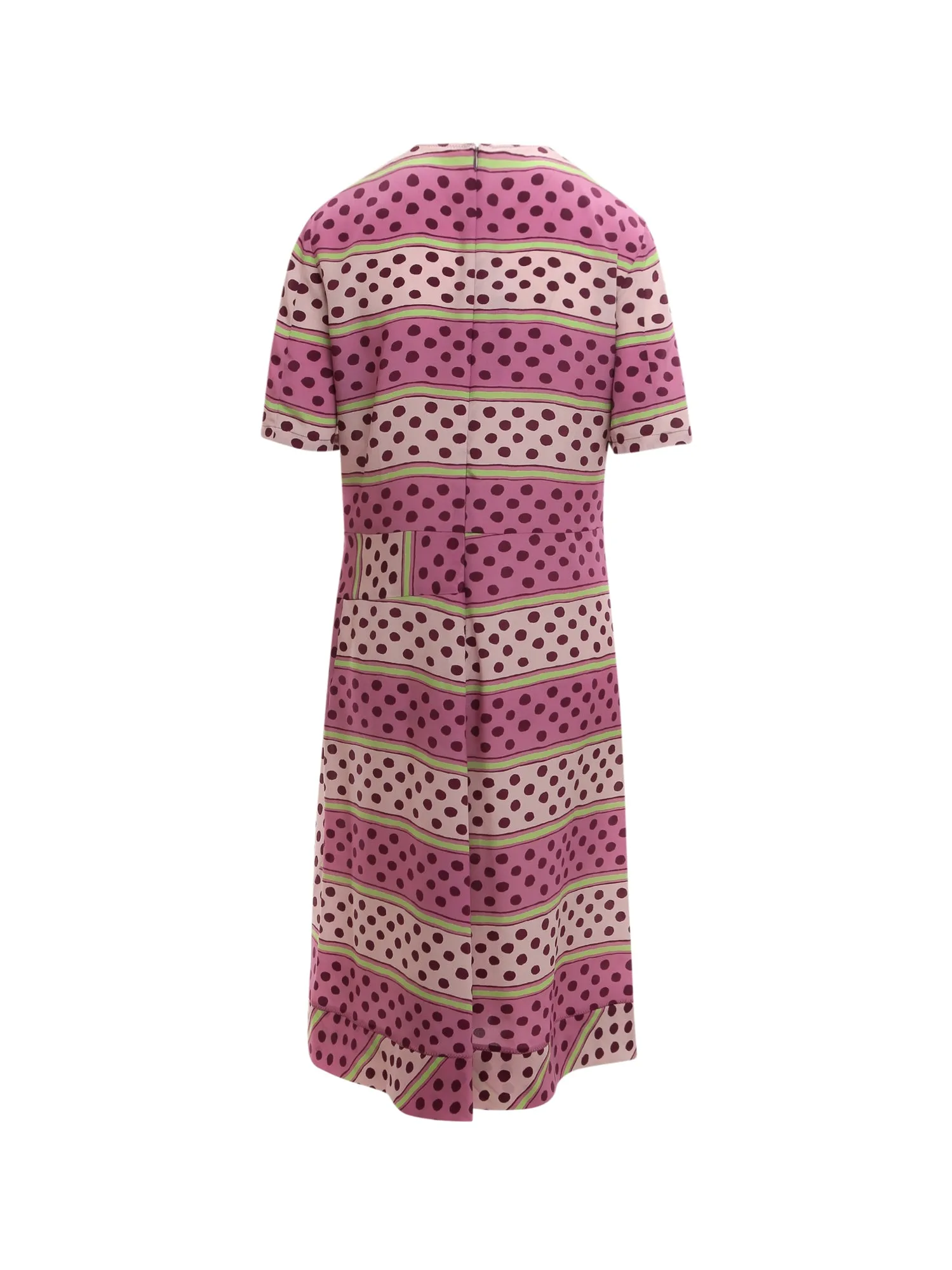 Marni Printed Ruffle-Detailed Midi Dress