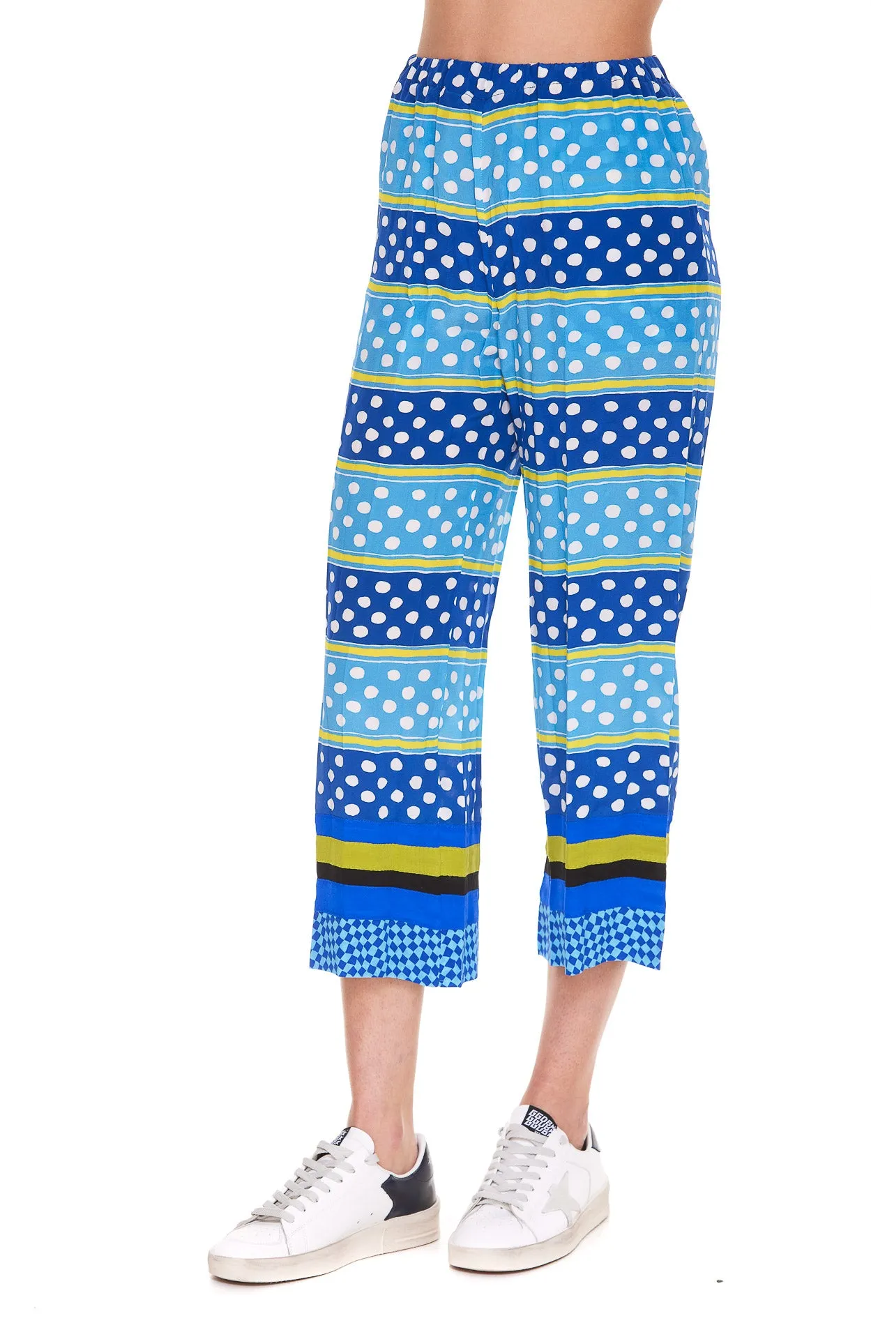 Marni Striped Polka Dot Cropped Trousers