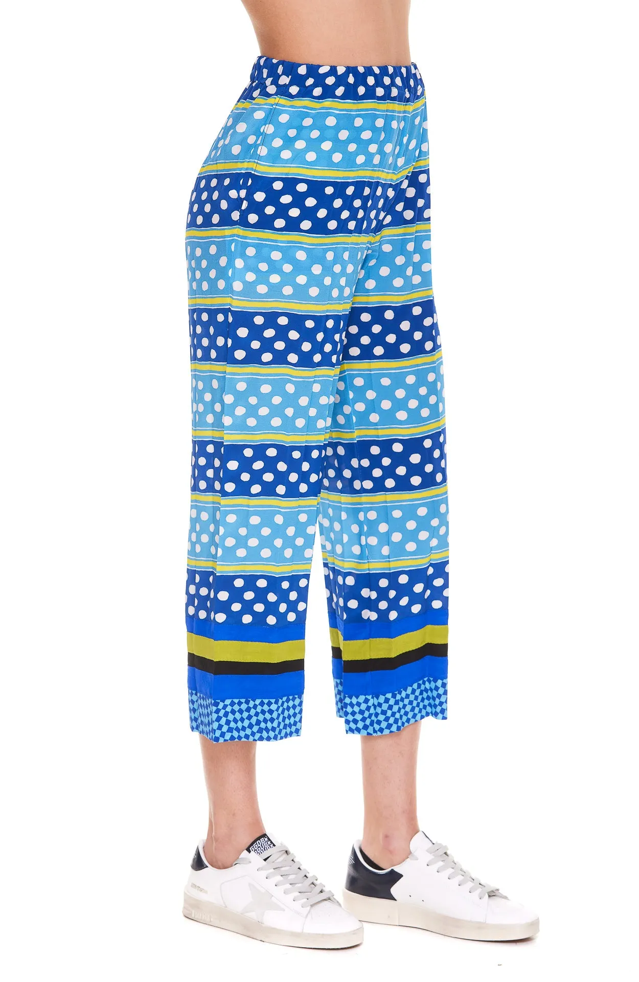 Marni Striped Polka Dot Cropped Trousers