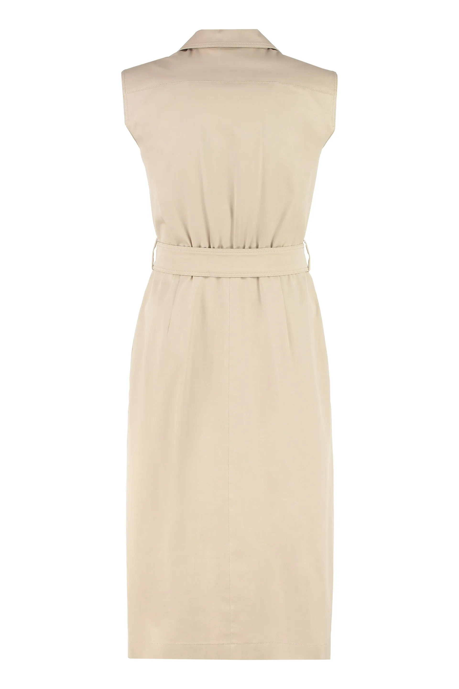 Max Mara Elica Belted Sleeveless Dress