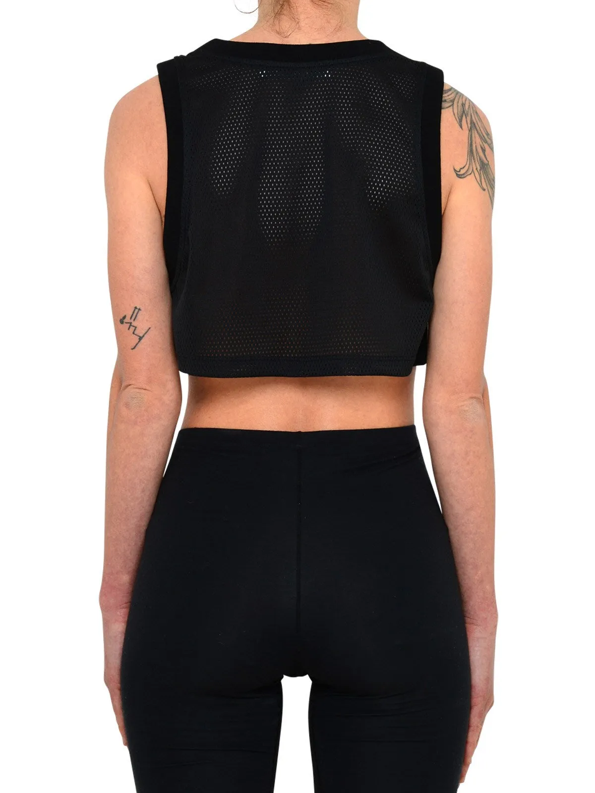 Max Mara Logo Embroidered Mesh Tank Top