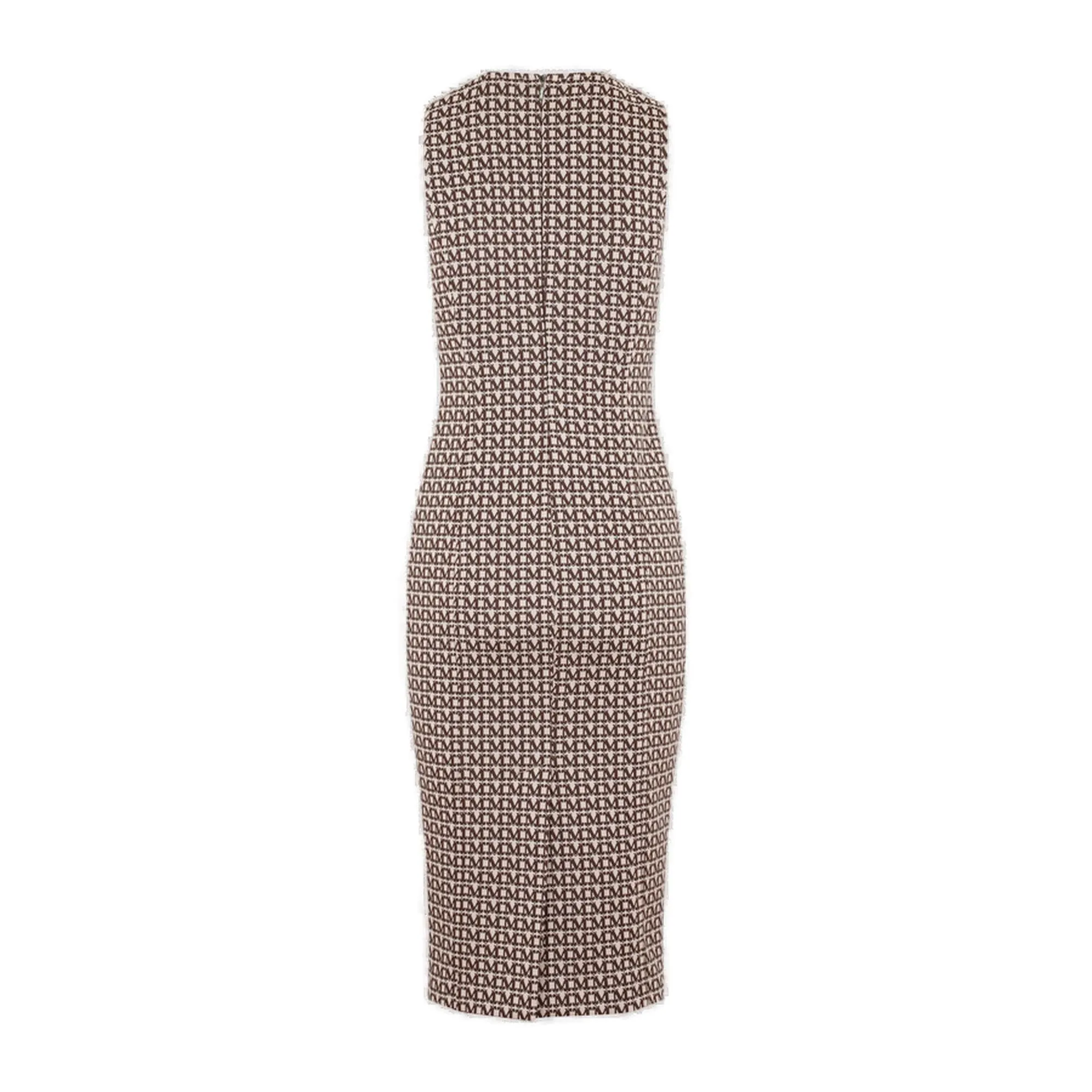 Max Mara Monogram Crewneck Sleeveless Dress