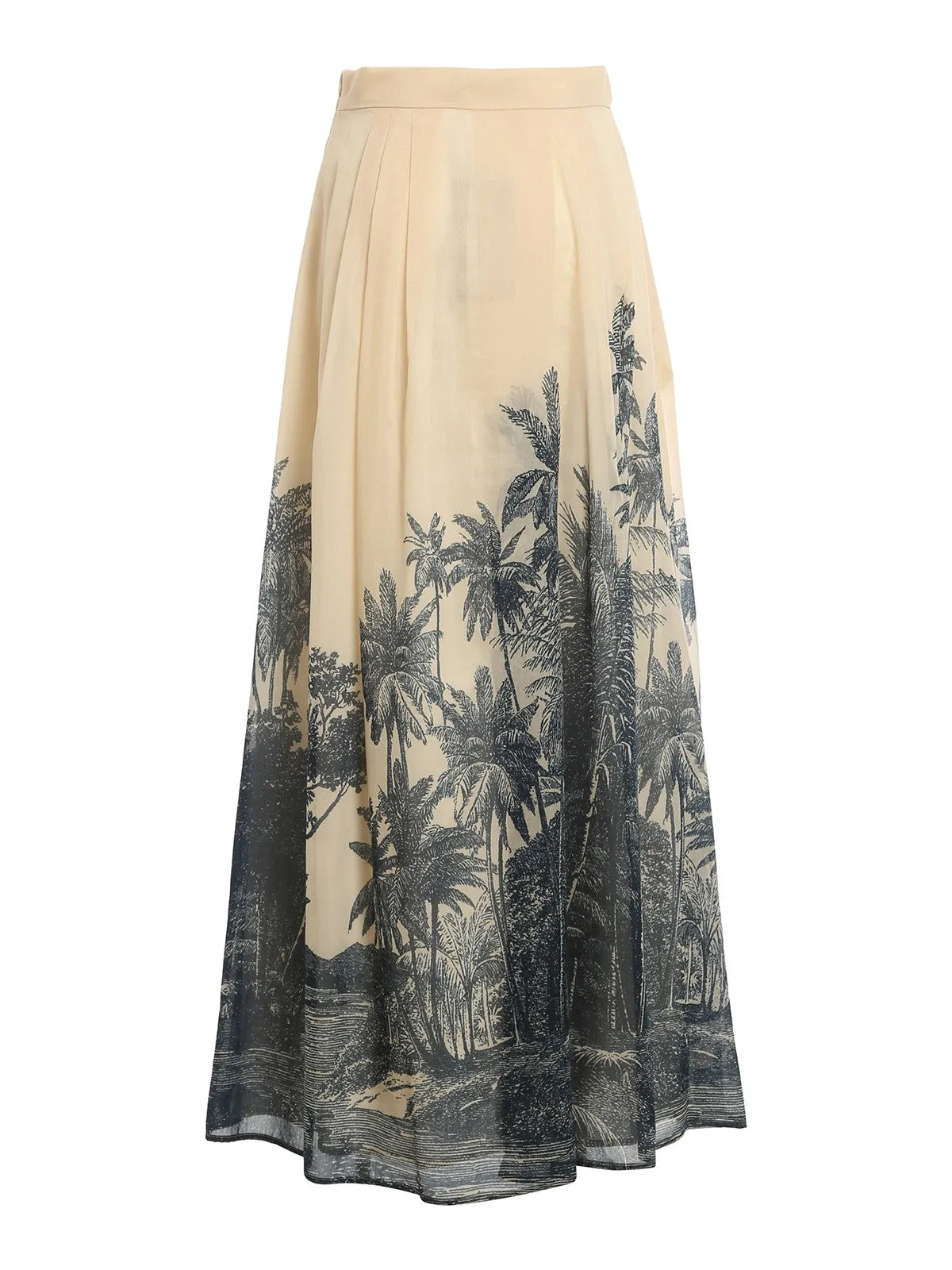 Max Mara Studio Graphic Printed Midi Skirt