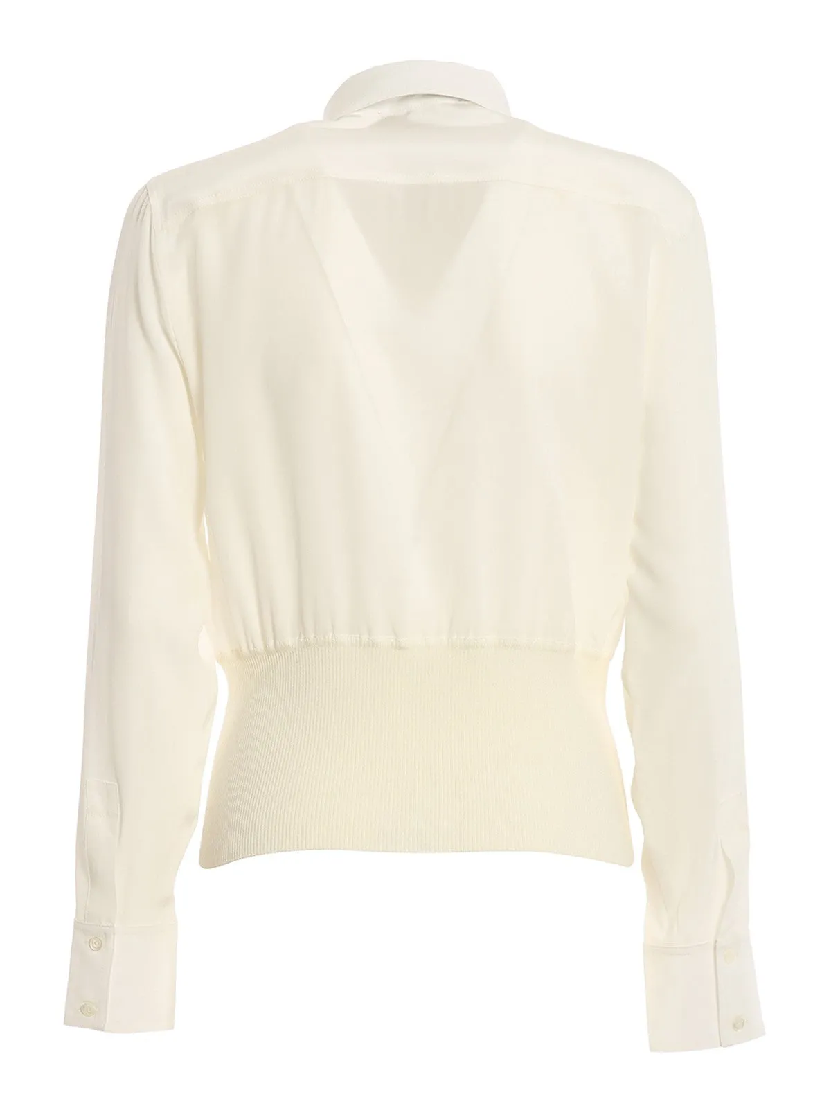 Max Mara Studio Pointed Collar Buttoned Top