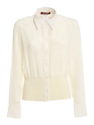 Max Mara Studio Pointed Collar Buttoned Top