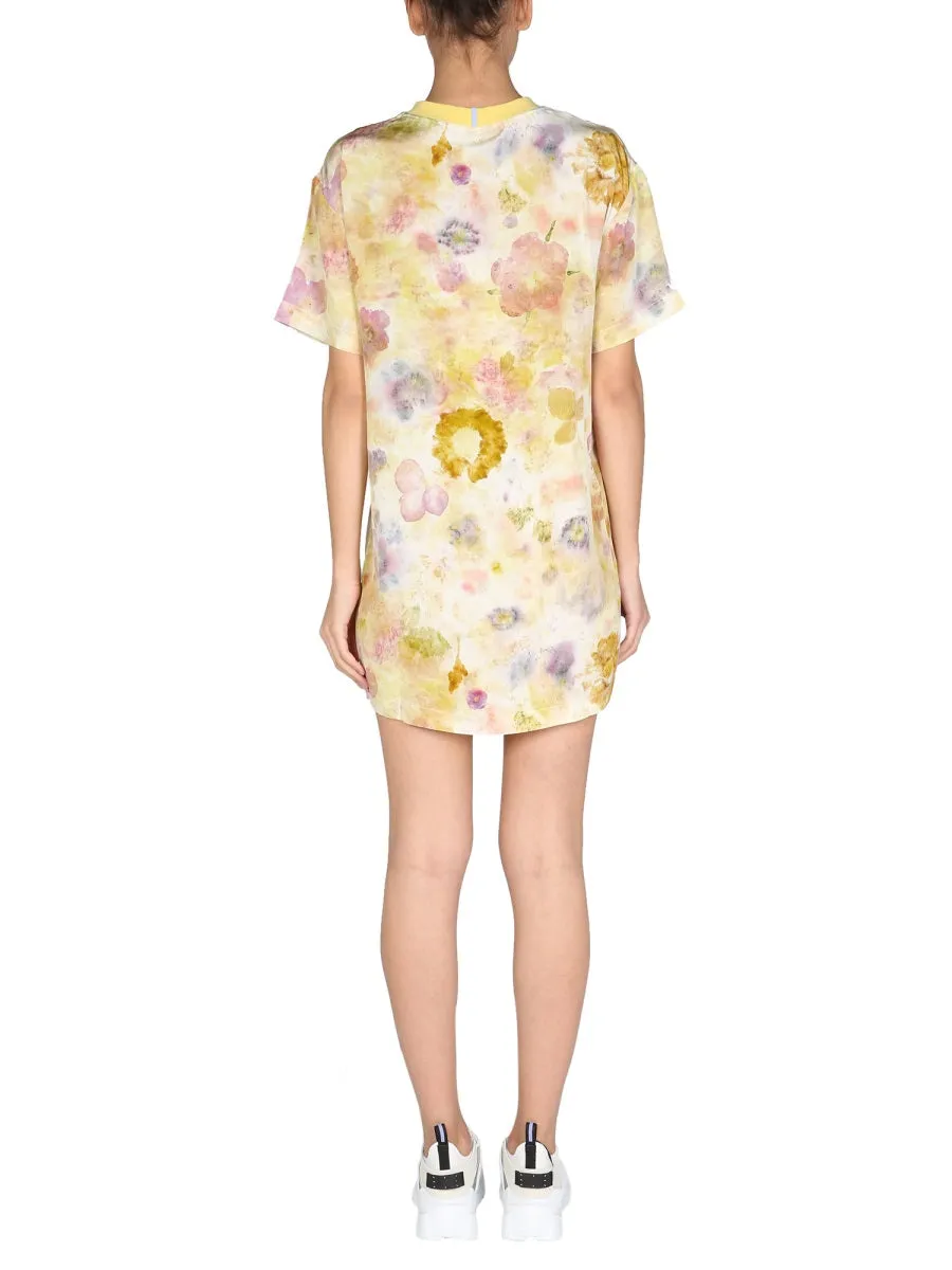 McQ Alexander McQueen Allover Printed Mini T-Shirt Dress