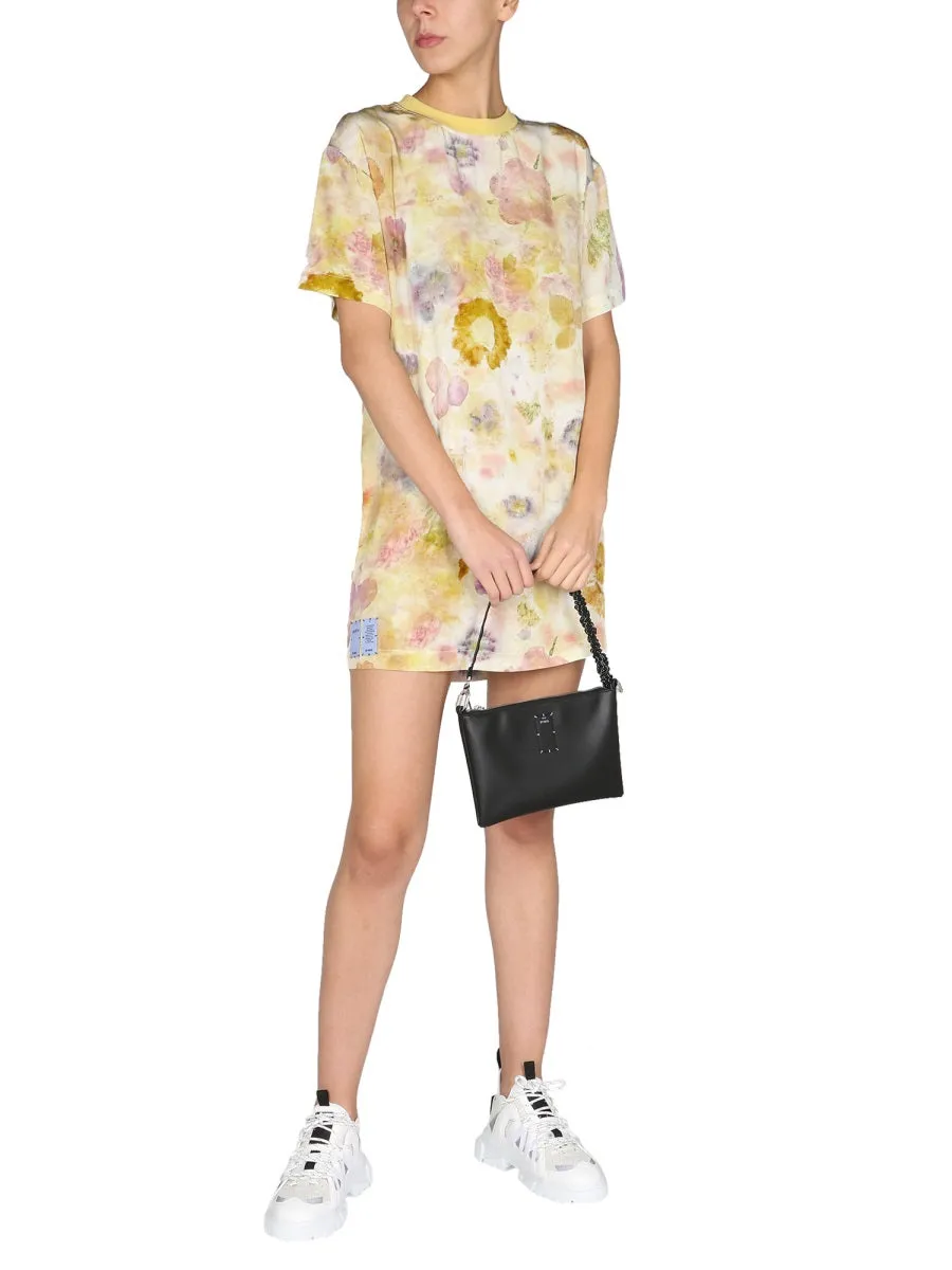 McQ Alexander McQueen Allover Printed Mini T-Shirt Dress