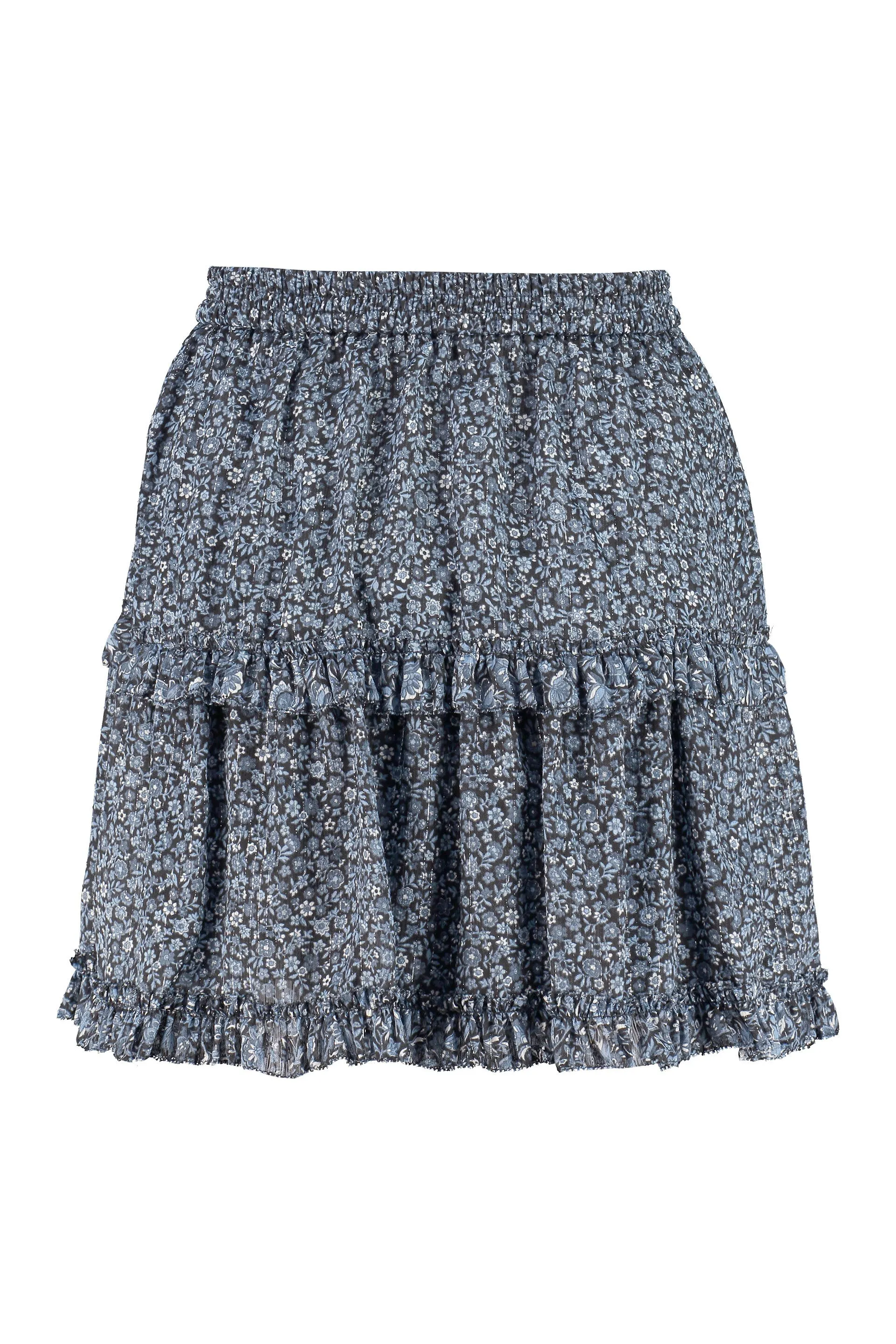 Michael Michael Kors Floral Ruffle-Trim Mini Skirt