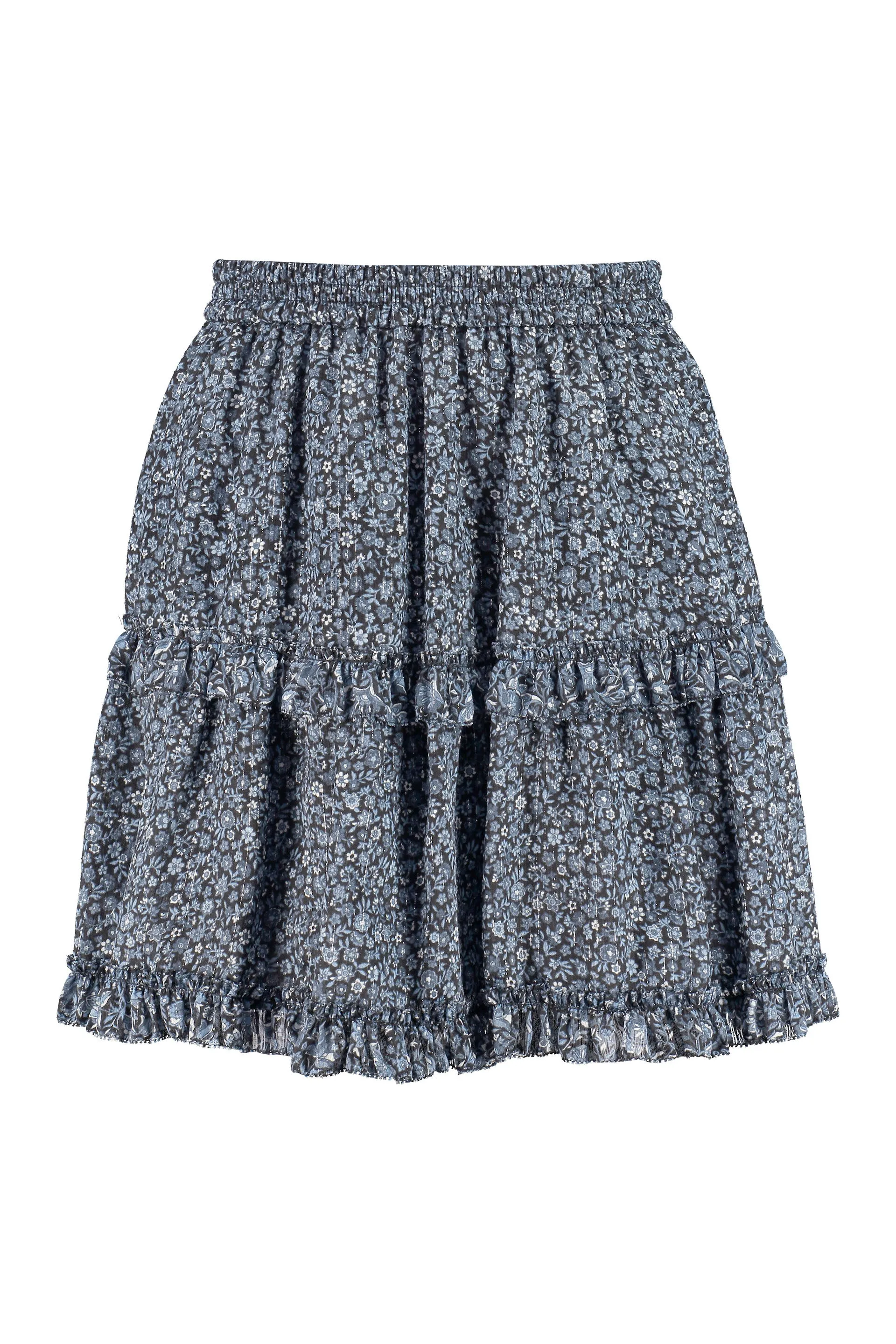 Michael Michael Kors Floral Ruffle-Trim Mini Skirt