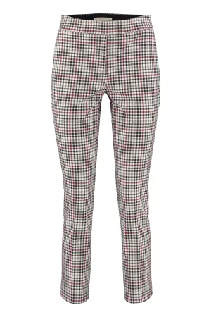 Michael Michael Kors Glen Plaid Twill Cropped Pants