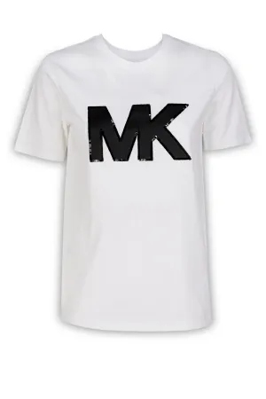 Michael Michael Kors Logo Embellished Crewneck T-Shirt