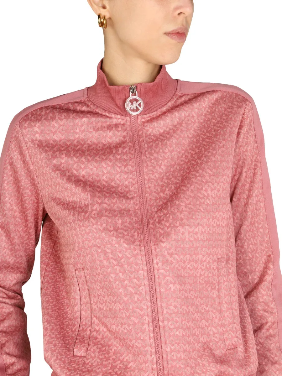 Michael Michael Kors Logo Jacquard Bomber Jacket