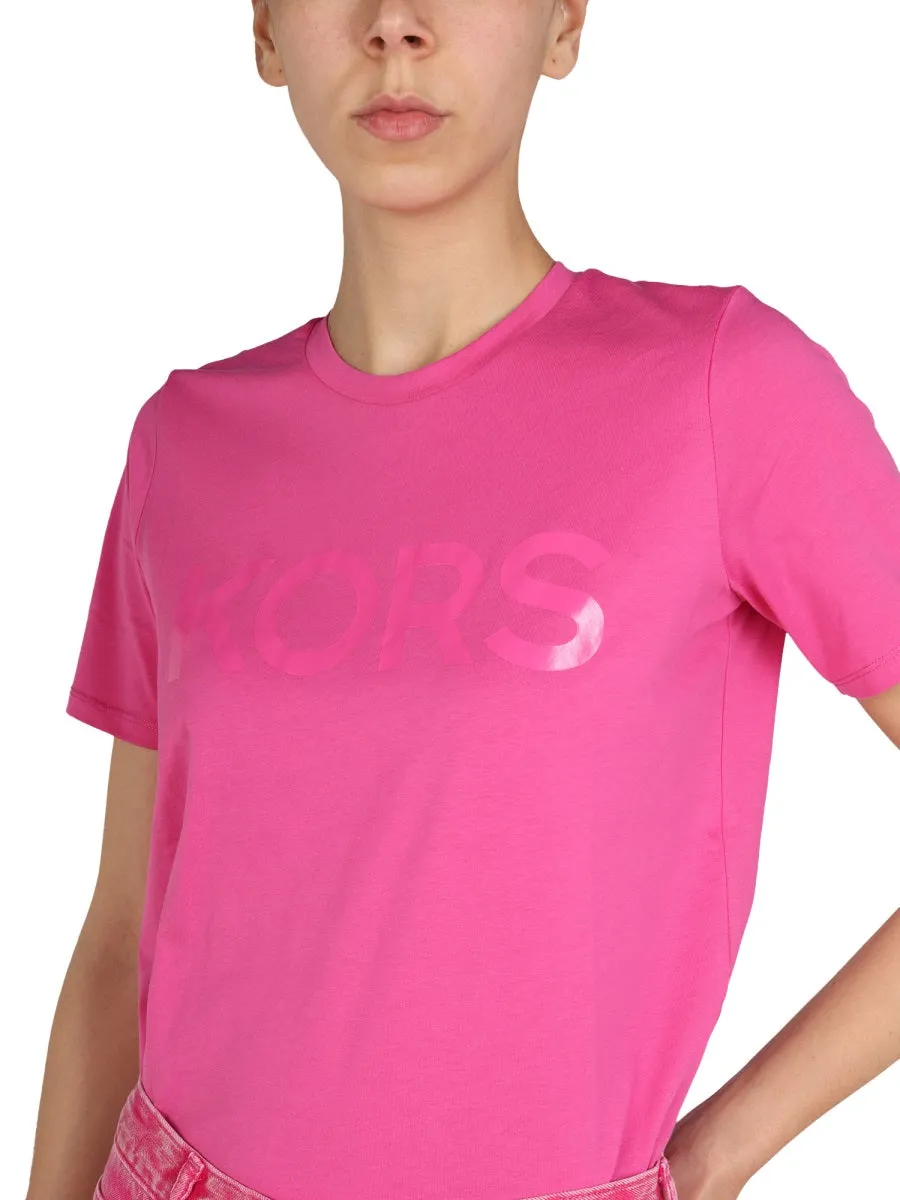 Michael Michael Kors Logo Printed Crewneck T-Shirt