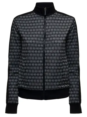 Michael Michael Kors Logo Stretch Jacquard Track Jacket