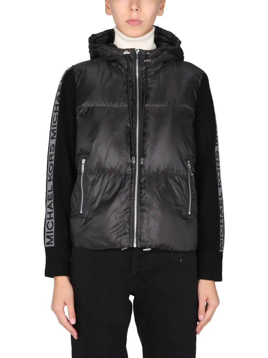 Michael Michael Kors Logo Tape Hooded Jacket