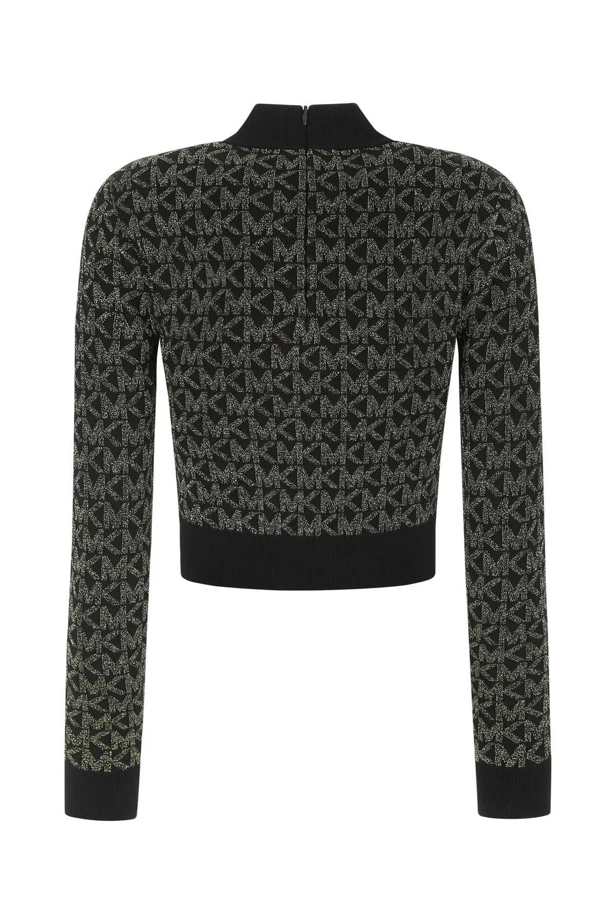 Michael Michael Kors Metallic Logo Jacquard Cropped Top