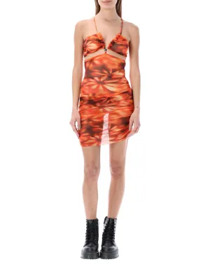 Misbhv Halterneck V-Neck Mini Dress