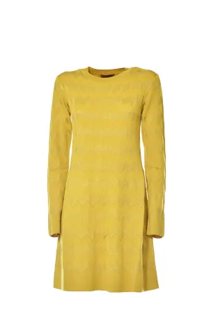 Missoni Knitted Long-Sleeved Mini Dress