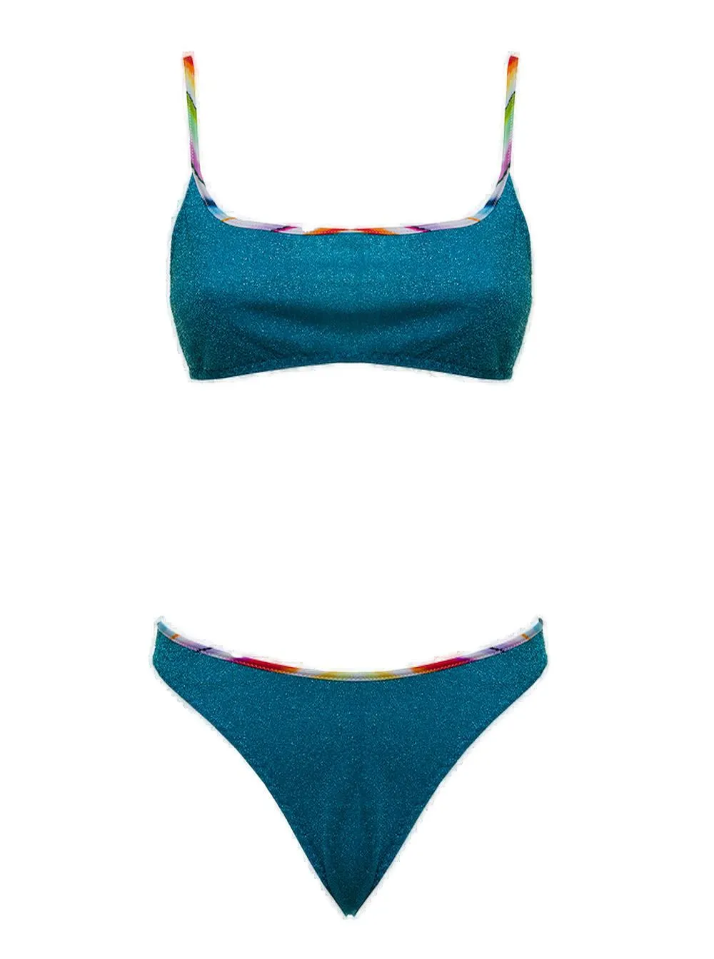 Missoni Metallic Effect Square Neck Bikini Top