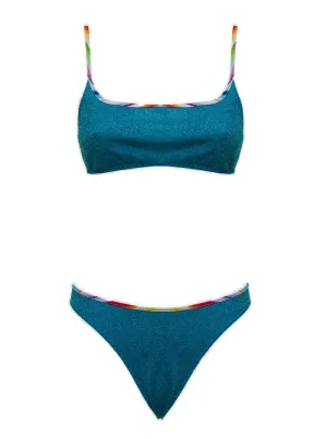Missoni Metallic Effect Square Neck Bikini Top