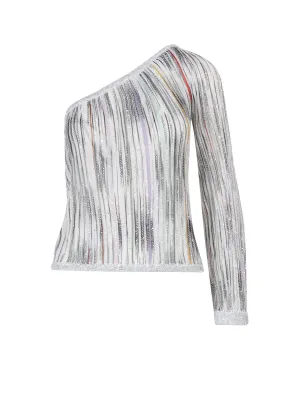 Missoni One Shoulder Sequin Embellished Knitted Top