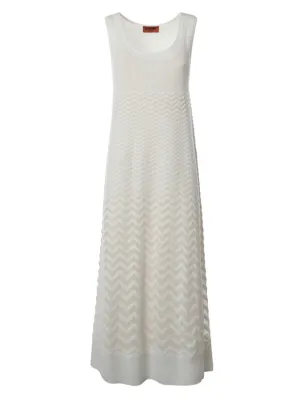Missoni Zig-Zag Sleeveless Crewneck Dress