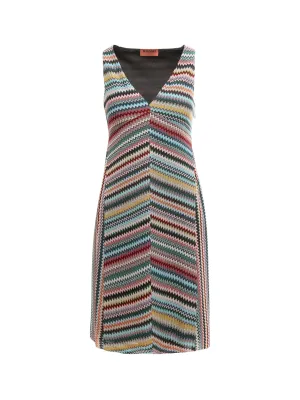 Missoni Zigzag V-Neck Sleeveless Dress
